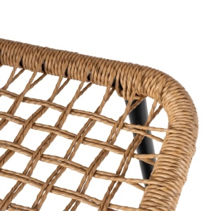 SET MOBILIER TERASA, TRIESTE, ARTIM MEBLE, DIN METAL, STICLA SI RATAN, CULOARE MARO/NEGRU - Img 8