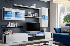 SET MODULAR LIVING CU LED LOGO FRESH 23 WS LF STIL MODERN ASM