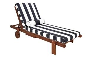 SEZLONG DE PLAJA, CU SALTEA SI PERNA, AZURE, DESIGN LUXOS
