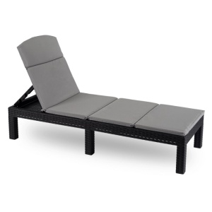 SEZLONG GRADINA/TERASA, LOUISIANA, ARTIM MEBLE, DIN RATAN SINTETIC, CULOARE NEAGRA - Img 4