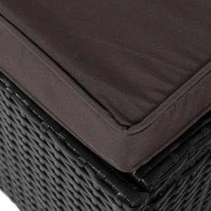 SEZLONG PLAJA, ARTIM MEBLE, REALIZAT DIN TEHNORATAN SI TEXTIL, CULOARE NEGRU/MARO, STIL MODERN - Img 5