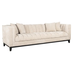 SOFA BEAUCHAMP CU 4 LOCURI SI 4 PERNE DECORATIVE UNICORN CREM 11, S5134, CONFECTIONATA DIN LEMN DE FAG, SPUMA, 100% POLIESTER, RICHMOND INTERIOR