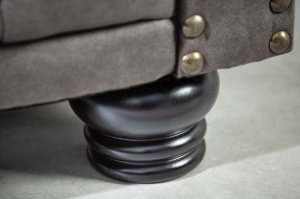 SOFA CHESTERFIELD II 150CM, 2 LOCURI, COD 40518, GRI ANTICHIZAT - Img 5