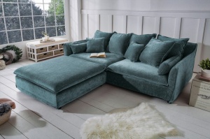 SOFA CONFORTABILA 200CM, TAPITERIE DIN CATIFEA ALBASTRU PETROL, STIL MODERN, ARTIM GROUP SELECTION - Img 7