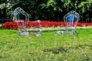 STOC 3 BUC!!! SCAUN DINING KING, TRANSPARENT, DIN POLICARBONAT, STIL MODERN, B2
