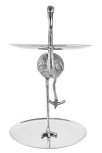 SUPORT DECORATIV FLAMINGO, ARGINTIU, STIL MODERN, B2 - Img 2