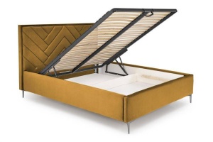 TABLIE PAT, MODULO 160, GALBEN MUSTAR, MONOLIT 48, TAPITATA IN CATIFEA - Img 4