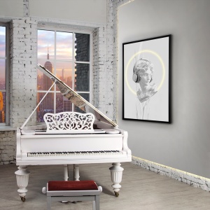 TABLOU DECORATIV CU LED, BUSTO 120CM, PANZA IMPRIMATA, DESIGN EXCLUSIV - Img 2