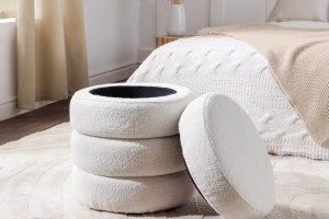 TABURET CU SPATIU DEPOZITARE, VOQUE 50CM, MATERIAL BOUCLE, ARTIM GROUP SELECTION - Img 5