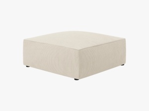 TABURET RUBY, BEJ DESCHIS, CU TAPITERIE DIN CATIFEA REIATA, MICADONI