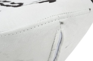TABURET-SUPORT PENTRU PICIOARE EGG WIDE MARBLE, EFECT DE MARMURA/CROM EGG, STIL MODERN - Img 2