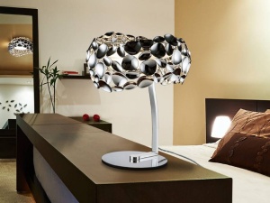 VEIOZA NARISA, 40 CM, CROM/OPAL, DIN METAL SI ACRIL, STIL MODERN