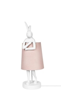 VEIOZA RABBIT ALB/ROZ, CONFECTIONATA DIN POLIRASINA SI METAL, STIL MODERN - Img 3