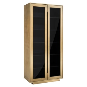 VITRINA FINSBURY CU 2 USI, 7891, CONFECTIONATA DIN MDF, STICLA SI METAL STIL MODERN
