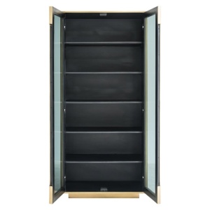 VITRINA FINSBURY CU 2 USI, 7891, CONFECTIONATA DIN MDF, STICLA SI METAL STIL MODERN - Img 5