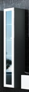 VITRINA LIVING CU LED VIGO 180 GRI/ALB DESIGN MODERN CM