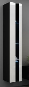 VITRINA LIVING CU LED VIGO 40 NEGRU/ALB DESIGN MODERN CM