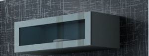 VITRINA LIVING CU LED VIGO 90 GRI DESIGN MODERN CM