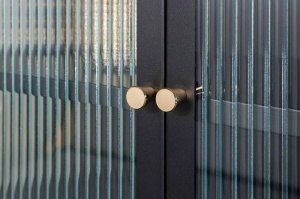 VITRINA LIVING, DIN METAL SI STICLA 180CM, PARIS, DESIGN INDUSTRIAL, COD 43330 - Img 4