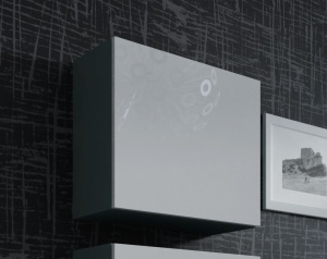 VITRINA LIVING VIGO KWADRAT GRI/ALB DESIGN MODERN CM