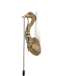 APLICA ANIMAL HERON, CONFECTIONATA DIN RASINA SI ALUMINIU, STIL MODERN