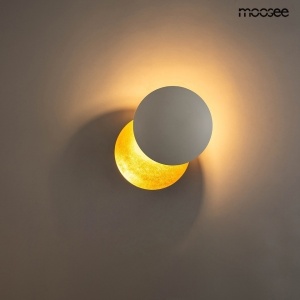 APLICA ECLISE ALB/AURIE, CONFECTIONATA DIN OTEL INOXIDABIL SI ALUMINIU, STIL MODERN - Img 2
