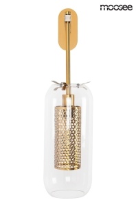 APLICA LANTERN GOLD, CONFECTIONATA DIN OTEL SI STICLA, STIL MODERN - Img 2