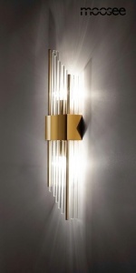 APLICA MOOSEE SLANT, AURIE, CONFECTIONATA DIN METAL SI STICLA, STIL MODERN - Img 2