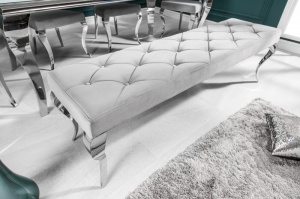 BANCHETA, 170CM, BAROCK 170CM, COD 39161, ARGINTIE, DESIGN MODERN - Img 4