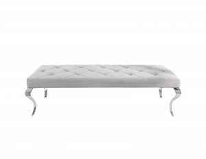 BANCHETA, 170CM, BAROCK 170CM, COD 39161, ARGINTIE, DESIGN MODERN - Img 8