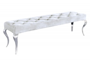 BANCHETA, 170CM, BAROCK 170CM, COD 39161, ARGINTIE, DESIGN MODERN - Img 1