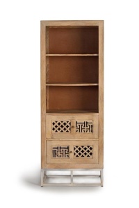 BIBLIOTECA/VITRINA CLASICA, 160CM, CODE 6173, LEMN DE MANGO, ARTIM GROUP SELECTION