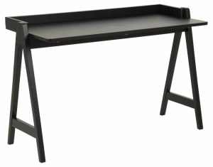 BIROU MISO, NEGRU, 126 CM, DIN STEJAR SI METAL, STIL MODERN, B2