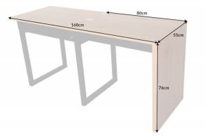 BIROU MODERN, FLEX 80-160CM, COD 41211, DIN MDF INFOLIAT SI METAL - Img 8