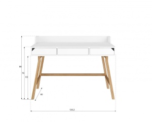BIROU PENTRU CAMERA BEBELUSI LOTTA ALB DESIGN SCANDINAV BA - Img 2