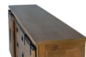 BUFET 190CM, DIN LEMN DE MANGO/METAL, 2 USI SI 6 SERTARE, GINER Y COLOMER - Img 6