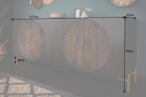 BUFET/COMODA LIVING, MANDALA 177CM, LEMN MASIV MANGO, ARTIM GROUP COLLECTION - Img 8