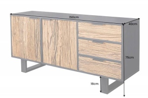 BUFET DE SUFRAGERIE 150CM, BARRACUDA, DIN LEMN MASIV DE MANGO/TEC, ARTIM GROUP - Img 7