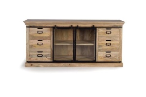 BUFET LIVING, ARTIM 1327, DIN LEMN DE MANGO SI METAL, DESIGN INDUSTRIAL, ARTIM GROUP SELECTION
