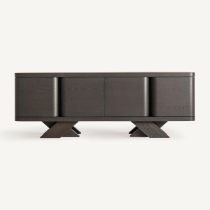 BUFET RIZE 210CM, LEMN DE STEJAR DE CULOARE NEAGRA, STIL ART DECO, VICAL HOME