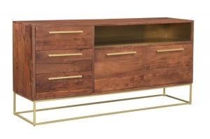 BUFET STRAIGHT 165CM, COD 40291, DIN LEMN MASIV DE SALCAM, STIL RETRO - Img 1