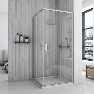 CABINA DE DUS CITY 90X90, NICKEL BRUSH, FARA CADITA