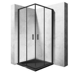 CABINA DE DUS PUNTO 80X80 DE CULOARE NEAGRA FARA SUPORT CADITA CALITATE SUPERIOARA - Img 4