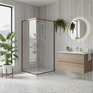 CABINA DE DUS REA CITY 80X80, CUPRU PERIAT, CALITATE SUPERIOARA
