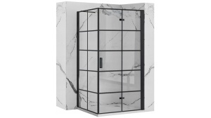 CABINA DE DUS REA MOLIER, PLIABILA, 110x90CM, NEGRU, DIN STICLA, CALITATE SUPERIOARA