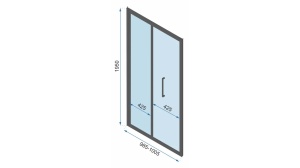 CABINA DE DUS REA RAPID FOLD, PLIABILA, 100x90CM, NEGRU, DIN STICLA, CALITATE SUPERIOARA - Img 5