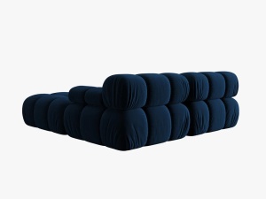 CANAPEA/COLTAR MODULAR BELLIS, 3 LOCURI, 188 CM, ALBASTRU 81, TAPITERIE DIN CATIFEA, DESIGN DEOSEBIT - Img 6