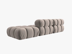 CANAPEA/COLTAR MODULAR BELLIS DREAPTA, 3 LOCURI, 282 CM, BEJ 16, TAPITERIE DIN CATIFEA, DESIGN DEOSEBIT - Img 5