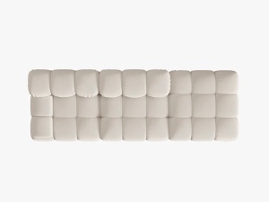 CANAPEA/COLTAR MODULAR BELLIS DREAPTA, 3 LOCURI, 282 CM, BEJ DESCHIS 23, TAPITERIE DIN CATIFEA 3D, DESIGN DEOSEBIT - Img 3