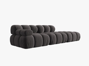 CANAPEA/COLTAR MODULAR BELLIS DREAPTA, 3 LOCURI, 282 CM, GRI INCHIS 97, TAPITERIE DIN CATIFEA, DESIGN DEOSEBIT - Img 5